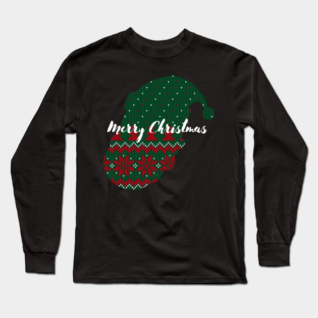 Merry Christmas from the Knitted Gnome Long Sleeve T-Shirt by Tee Trendz